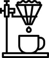 drip coffee cafe restaurant - outline icon vector