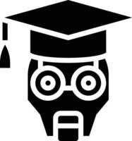 education robot ai artificial intelligence - solid icon vector