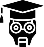 education robot ai artificial intelligence - solid icon vector