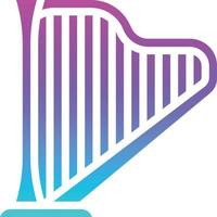 harp music musical instrument - solid gradient icon vector