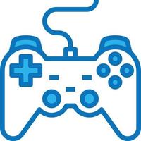 joystick game play computer accessory - blue icon vector