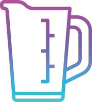 pitcher measurement jug jar kitchen - gradient icon vector