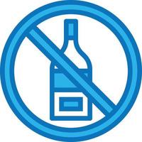 alcohol no diet nutrition drink - blue icon vector