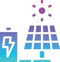 solar energy cell power ecology - solid gradient icon vector