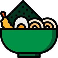 ramen food japan japaneses - filled outline icon vector