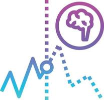 stock prediction ai artificial intelligence - gradient icon vector
