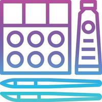 watercolor paintbrush creative palette - gradient icon vector