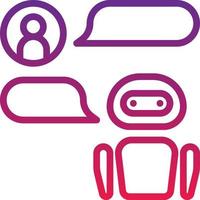 chatbot message ai artificial intelligence - gradient icon vector