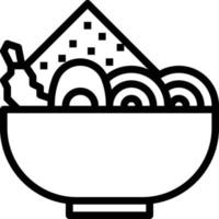 ramen food japan japaneses - outline icon vector