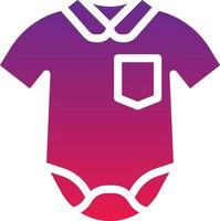 bodysuit clothes newborn baby accessories - solid gradient icon vector