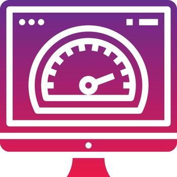 optimization boost speed website seo - solid gradient icon vector
