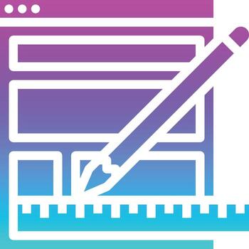 web design website create creative - solid gradient icon vector