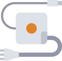 power adapter source computer accessory - flat icon vector