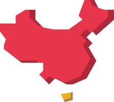 china country chinese map travel - flat icon vector