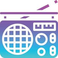 radio music musical instrument - solid gradient icon vector