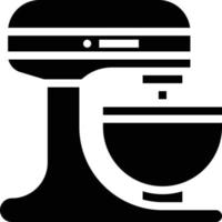 mixer cook bakery dough kitchen - solid icon vector