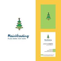 vector de diseño vertical de tarjeta de visita y logotipo creativo de calendario de navidad