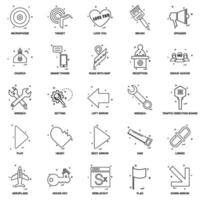 25 Business Concept Mix Line Icon set vector