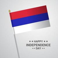 diseño tipográfico del día de la independencia de la república srpska con vector de bandera