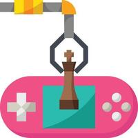 game console ai artificial intelligence - flat icon vector