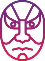 kabuki mask acting dramatic japan - gradient icon vector