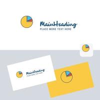 Pie chart vector logotype with business card template Elegant corporate identity Vector