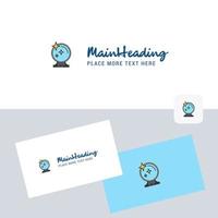 Mirror vector logotype with business card template Elegant corporate identity Vector