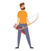 Professional archer icon cartoon vector. Archery winner vector