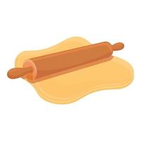 Dough bake roll icon, cartoon style vector