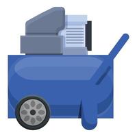 Car compressor icon, cartoon style vector