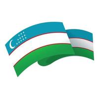 Uzbekistan map day icon cartoon vector. Independence flag vector