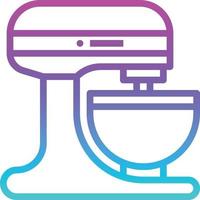 Mezclador cocinar masa de panadería cocina - icono degradado vector