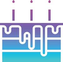 cake party birthday candle surprise - gradient solid icon vector