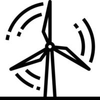 wind energy plant power ecology - outline icon vector