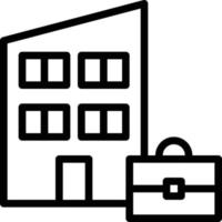 office work job place building - outline icon vector