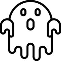 ghost spirit spooky scary halloween - outline icon vector