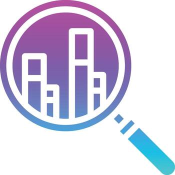 analysis analytic statistic chart seo - solid gradient icon vector
