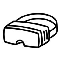 icono de gafas vr, estilo de contorno vector