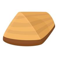 Wood board icon, cartoon style vector