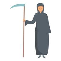 vector de dibujos animados de icono de traje de muerte. personaje infantil