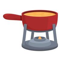 Cheese fondue icon cartoon vector. Food sauce vector