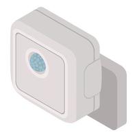 Alarm motion sensor icon, isometric style vector