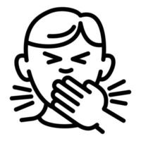 Flu sneeze icon, outline style vector