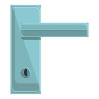 Traditional door handle icon, cartoon style vector