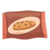 vector de dibujos animados de icono de galletas frescas. galleta de leche