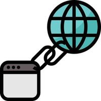 link inbound backlink website seo - filled outline icon vector