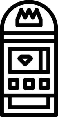 video lottery slot machine casino - outline icon