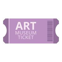 Art museum entry icon cartoon vector. Pass ticket vector