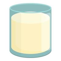 Milk glass icon cartoon vector. Vegetable drink vector