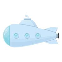 icono de submarino de la marina, estilo de dibujos animados vector